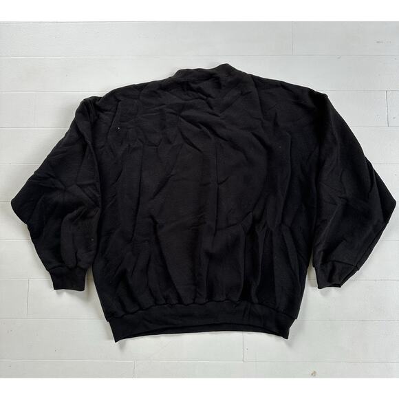Vintage XL TULTEX Crewneck Sweatshirt Blank Black - Picture 2 of 3